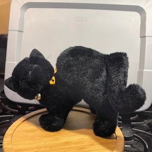 Vintage Black Cat Playful Plush by Chrisha